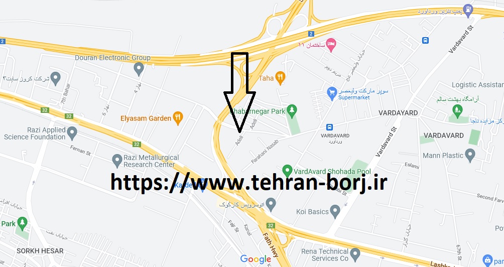 موقعیت پروژه گالریا چیتگر