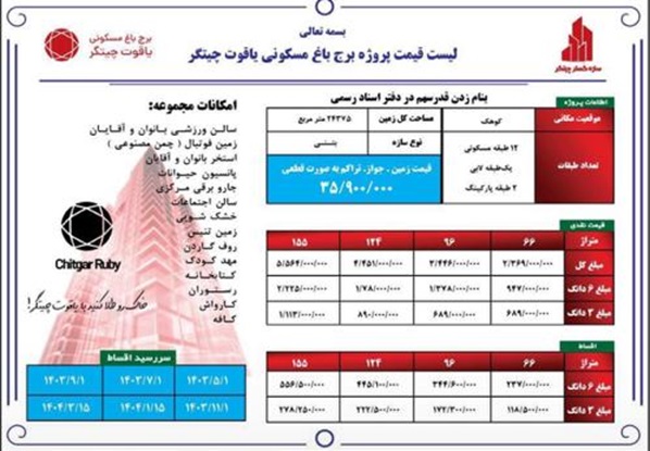 شرایط فروش پروژه یاقوت